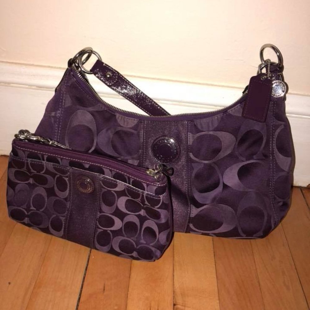 Coach purse and matching wallet